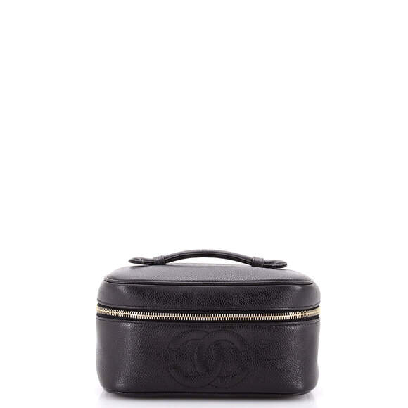 Chanel Handbags - Chanel Medium Vintage Timeless Cosmetic Case Caviar
